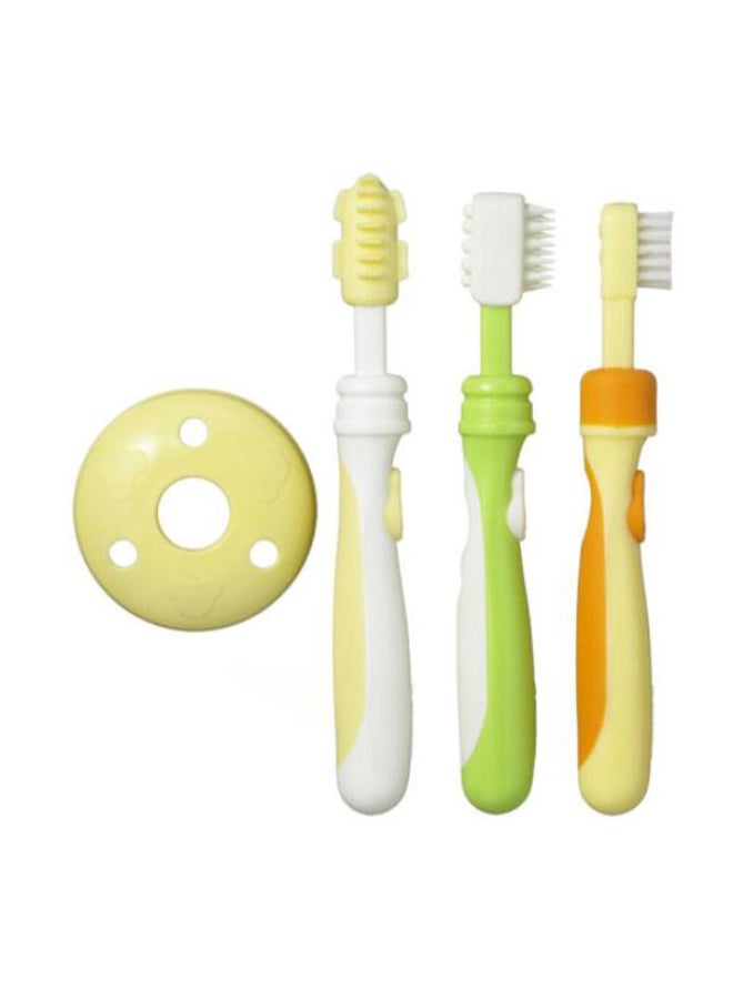 Pigeon 3-Piece Lesson 123 Training Toothbrush Set, 6+ M - Multicolor